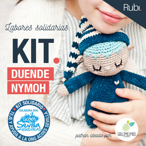 Kit Solidario "Nymoh, el duende hada" (Lanas Rubí)